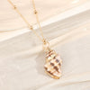 Wholesale Shell Retro Geometric Style Sea Shell Necklace With Ball Chain