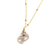 Wholesale Shell Retro Geometric Style Sea Shell Necklace With Ball Chain