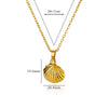 Wholesale Shell Starfish Necklace Stainless Steel With Animal Zodiac Pattern Electroplated