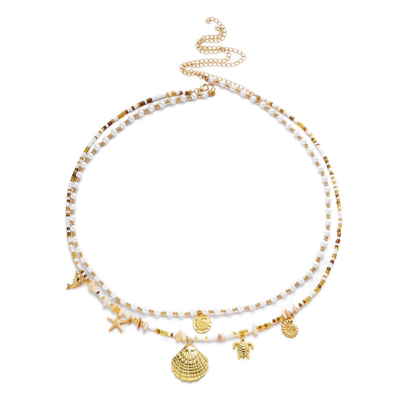 Wholesale Shell Turtle Pendant Body Chain Zinc Alloy Feminine Bikini Layering Accessory