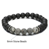 Wholesale Shining Volcanic Stone Black Iron Stone Geometric Handmade Couple Bracelet