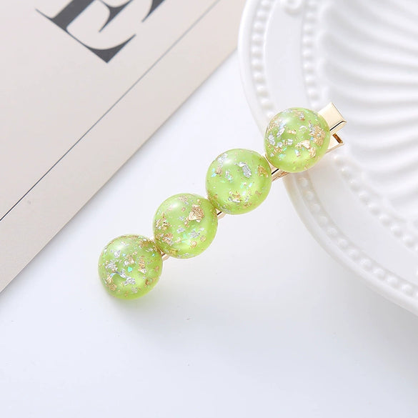 Wholesale Shiny Plastic And Resin Duck Bill Hair Clip Electroplated For Girls