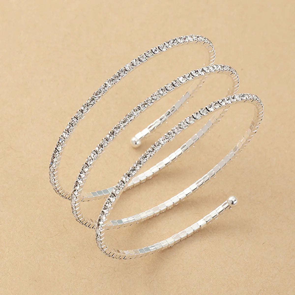 Wholesale Shiny Round Stainless Steel Zircon Bangle