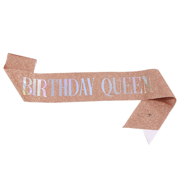 Wholesale Shoulder Strap Etiquette Belt Glitter Cloth Bronzing For Birthday Party