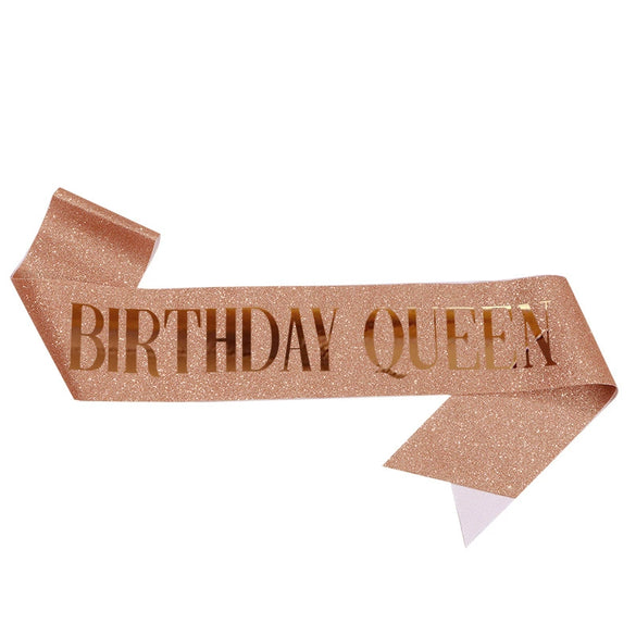 Wholesale Shoulder Strap Etiquette Belt Glitter Cloth Bronzing For Birthday Party