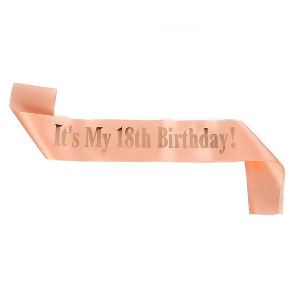 Wholesale Shoulder Strap Etiquette Belt Satin Cloth Printing For Birthday Party Ages 13 80