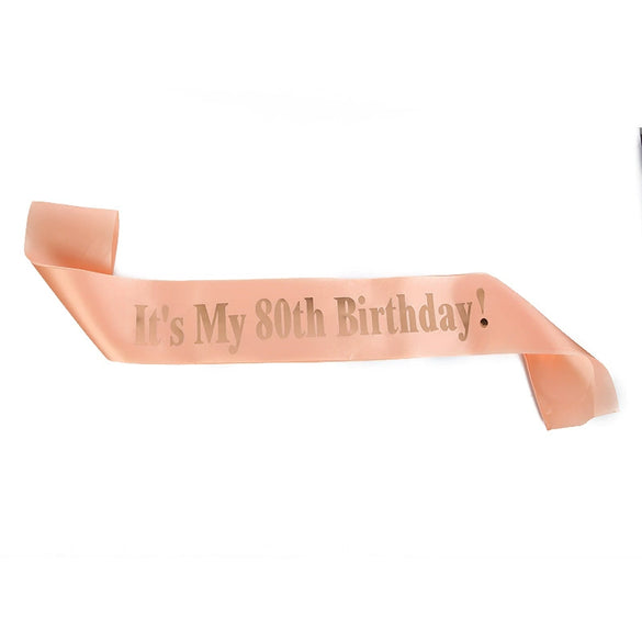 Wholesale Shoulder Strap Etiquette Belt Satin Cloth Printing For Birthday Party Ages 13 80