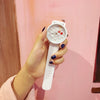 Wholesale Silicone Alloy Female Student Cartoon Round Watch With Stainless Steel Clasp