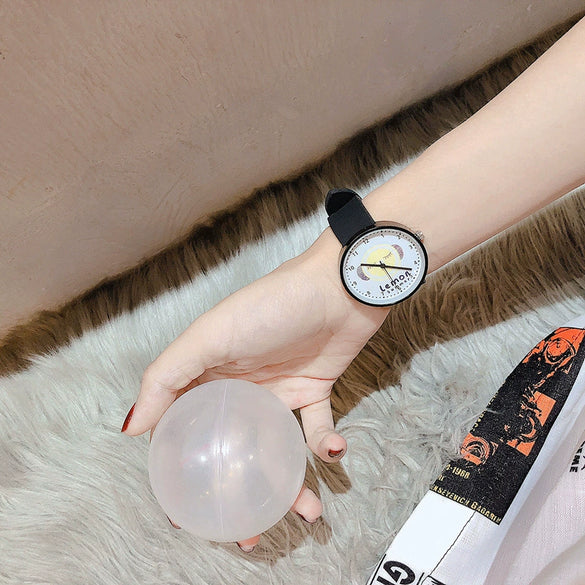 Wholesale Silicone Alloy Watch For Girls Cartoon Style Round Dial