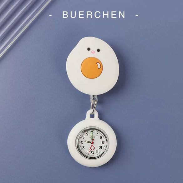 Wholesale Silicone Luminous Hanging Watch With Round Dial For Adult Medical Workers Casual Style