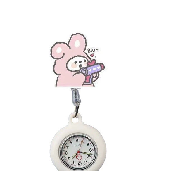 Wholesale Silicone Luminous Hanging Watch With Round Dial For Adult Medical Workers Casual Style