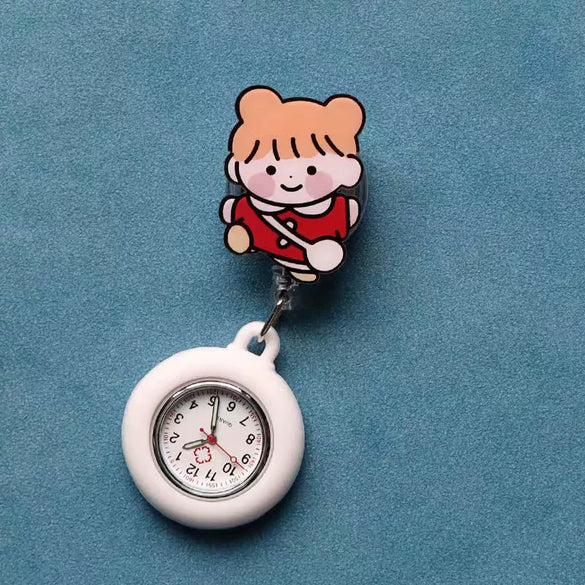 Wholesale Silicone Luminous Hanging Watch With Round Dial For Adult Medical Workers Casual Style