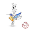 Wholesale 925 Silver Animal Spirit Snake Unicorn Hummingbird Dinosaur Elephant Beads Pendant Diy Bracelet Accessories With Dripping Oil Design