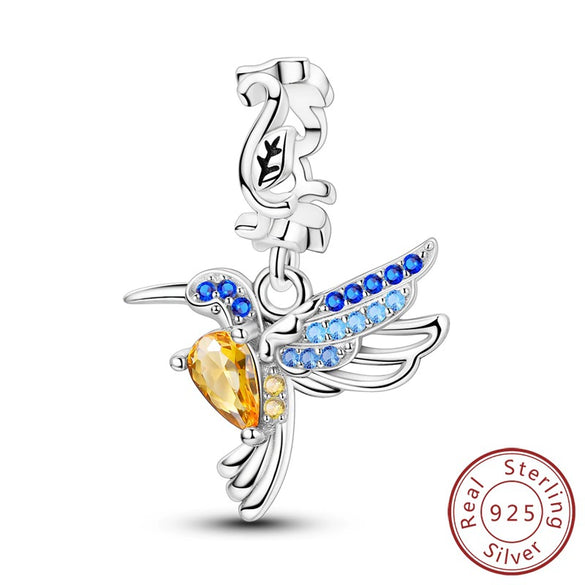 Wholesale 925 Silver Animal Spirit Snake Unicorn Hummingbird Dinosaur Elephant Beads Pendant Diy Bracelet Accessories With Dripping Oil Design