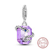 Wholesale 925 Silver Animal Spirit Snake Unicorn Hummingbird Dinosaur Elephant Beads Pendant Diy Bracelet Accessories With Dripping Oil Design