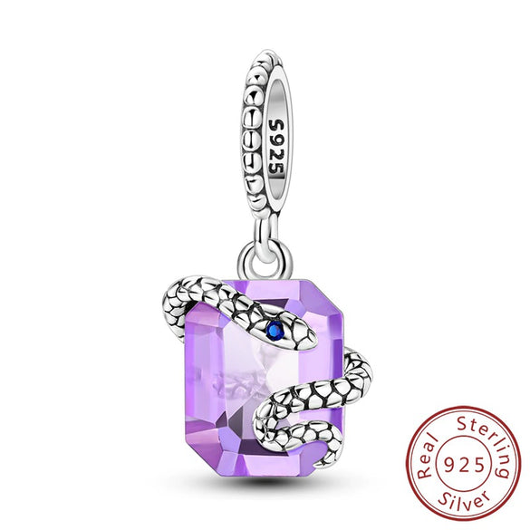 Wholesale 925 Silver Animal Spirit Snake Unicorn Hummingbird Dinosaur Elephant Beads Pendant Diy Bracelet Accessories With Dripping Oil Design