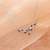 Wholesale Silver Antler Pendant Necklace For Women With 18K Gold Plating And Deep Sea Blue Zircon Animal Zodiac Pattern