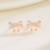 Wholesale Silver Bow Shaped Simple Electroplated Women's Earrings