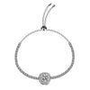 Wholesale 925 Silver Bracelet With Moissanite Square Bag Simple Style With Letters Numbers Text For Women