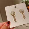 Wholesale 925 Silver Cat's Eye Stone Diamond Flower Earrings For Women With Electroplating Treatment