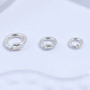 Wholesale 925 Silver Circle Open Clasp Pendant Handmade Diy Bracelet Necklace Connector Electroplated