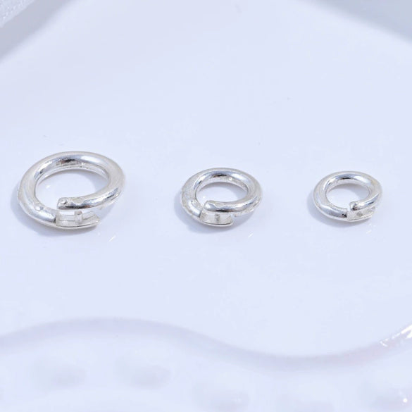 Wholesale 925 Silver Circle Open Clasp Pendant Handmade Diy Bracelet Necklace Connector Electroplated