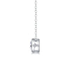 Wholesale Silver 925 Clavicle Chain Pendant Necklace With Moissanite Inlay Geometric Style