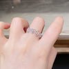 Wholesale Silver Daisy Open Ring Handmade Retro Carved Electroplated For Women