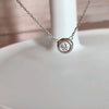 Wholesale Silver Diamond Geometric Pendant Necklace 18K Gold Plated For Women