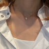 Wholesale Silver Diamond Geometric Pendant Necklace 18K Gold Plated For Women