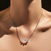 Wholesale Silver Drop Shape Pendant Clavicle Necklace For Women