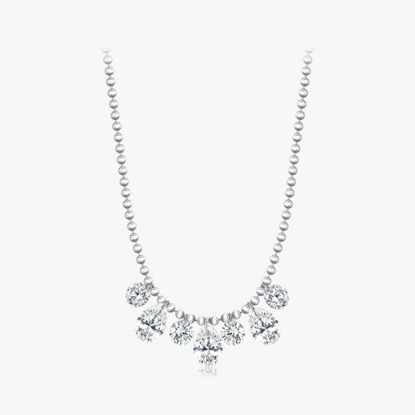 Wholesale Silver Drop Shape Pendant Clavicle Necklace For Women