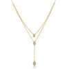 Wholesale 925 Silver Dropshaped Doublelayer Electroplated Clavicle Necklace For Women
