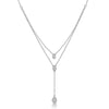 Wholesale 925 Silver Dropshaped Doublelayer Electroplated Clavicle Necklace For Women