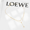 Wholesale 925 Silver Dropshaped Doublelayer Electroplated Clavicle Necklace For Women