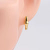 Wholesale Silver Ear Buckle Earrings Jewelry Simple Bright Face Electroplated