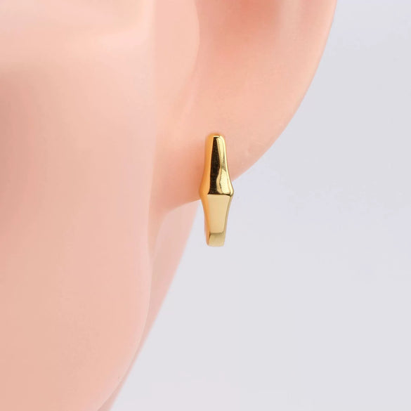 Wholesale Silver Ear Buckle Earrings Jewelry Simple Bright Face Electroplated