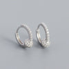 Wholesale Silver Ear Studs For Women Geometric Style S925 Silver Gold Ball Diamond Electroplated