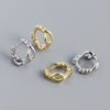 Wholesale Silver Ear Studs Geometric Style S925 Silver Electroplated For Female