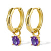 Wholesale 925 Silver Earrings Geometric Style Colorful Egg Zircon Design For Women
