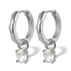Wholesale 925 Silver Earrings Geometric Style Colorful Egg Zircon Design For Women