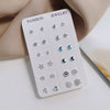 Wholesale Silver Earrings Set For Women Simple Allmatch Geometric Electroplated Earrings Combination