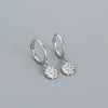 Wholesale Silver Earrings 925 Sterling Silver Floral Ear Buckle Electroplated Design