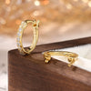 Wholesale 925 Silver Earrings With Geometric Design And Colorful Zirconium Diamond Embedded Niche Style For Women
