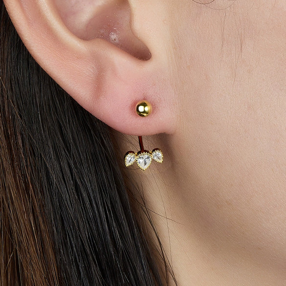 Wholesale 925 Silver Earrings With Geometric Pattern And Zircon Design Simple Light Luxury Style For Women