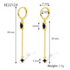 Wholesale Silver Earrings With Geometric Style And Zircon Treatment