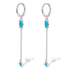 Wholesale Silver Earrings With Geometric Style And Zircon Treatment