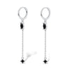 Wholesale Silver Earrings With Geometric Style And Zircon Treatment