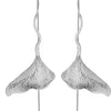 Wholesale 925 Silver Elegant Ginkgo Leaves Fan Ear Hook Pendant Earrings Jewelry For Women