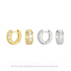 Wholesale Silver Fashion Simple Geometric Stone Earrings Inlaid Zircon